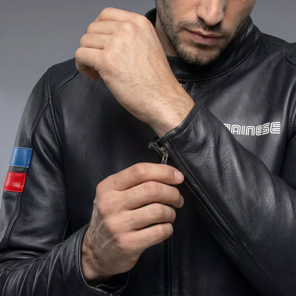 LEGGENDA - MOTORCYCLE JACKET IN LEATHER MEN - BLACK - 7