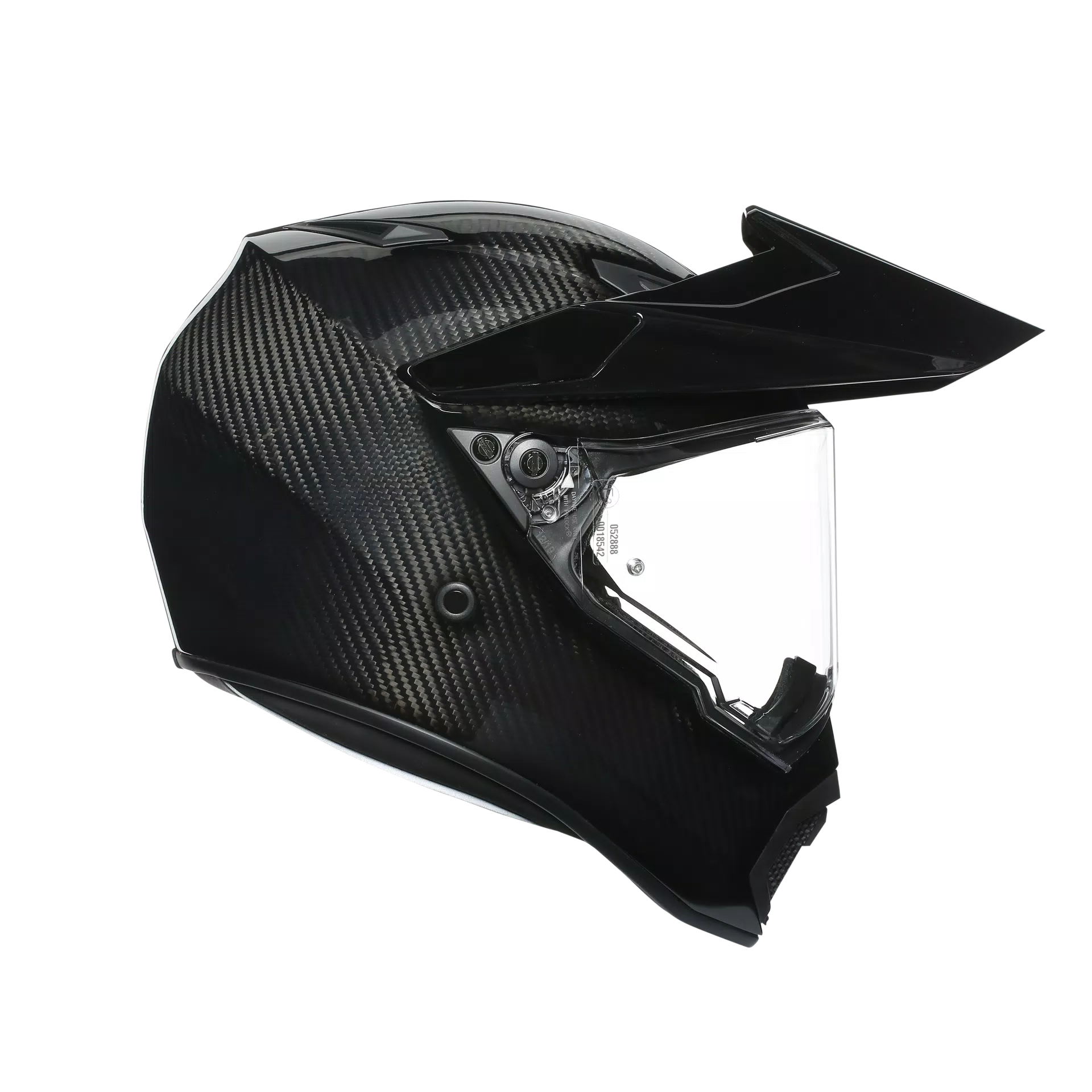AX9 MONO GLOSSY CARBON - MOTORBIKE FULL FACE HELMET E2206