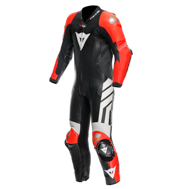 mugello-3-perf-d-air-1pc-leather-suit-black-fluo-red-white image number 0