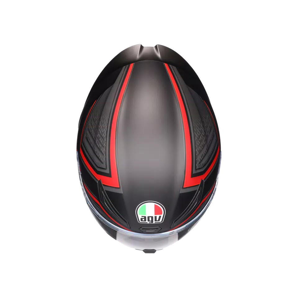 K1 S SLING MATT BLACK/RED - MOTORBIKE FULL FACE HELMET E2206 -  - 7