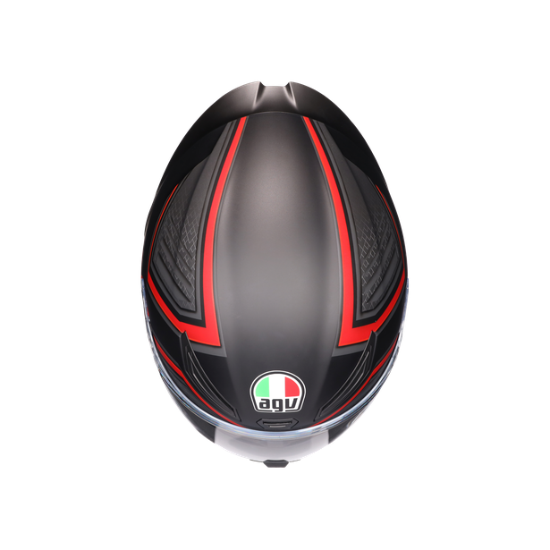 k1-s-sling-matt-black-red-motorbike-full-face-helmet-e2206 image number 6