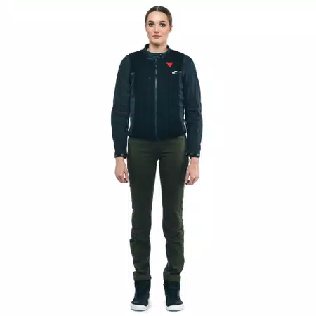 SMART JACKET - WOMEN'S MOTORCYCLE VEST WITH INTEGRATED AIRBAG - BLACK/BLACK - 3