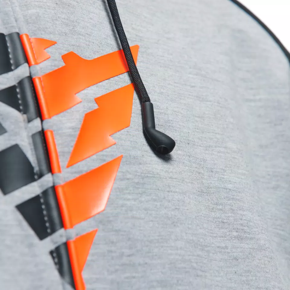 DAEMON-X SAFETY HOODIE - GIACCA MOTO IN TESSUTO UOMO - MELANGE-GRAY/BLACK/RED-FLUO - 11