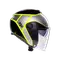 IRIDES DAVAO BLACK/GREY/YELLOW FLUO - MOTORBIKE OPEN FACE HELMET E2206