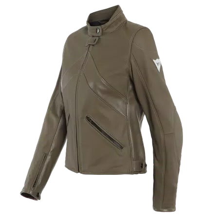 SANTA MONICA LADY LEATHER JACKET PERF. - LIGHT-BROWN - 1