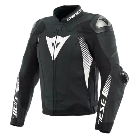 SUPER SPEED 4 - MEN'S MOTORCYCLE LEATHER JACKET SUPER SPEED 4 - MEN'S MOTORCYCLE LEATHER JACKET - BLACK-MATT/WHITE - 1