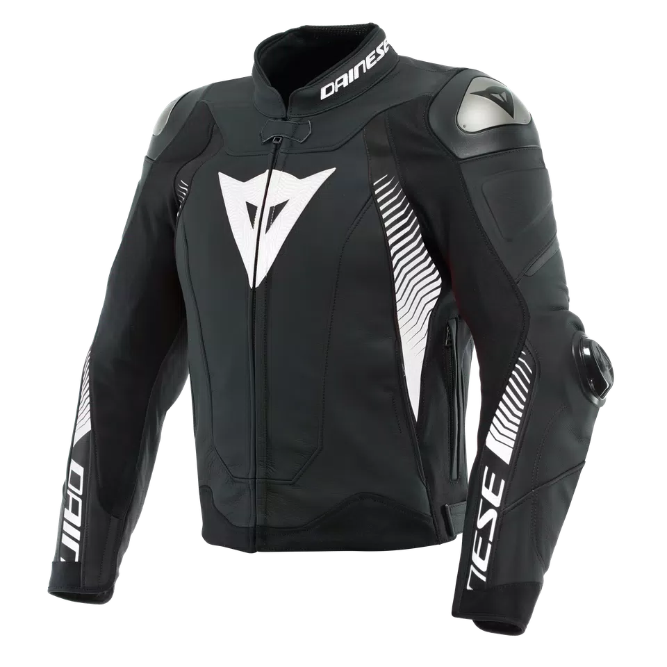 SUPER SPEED 4 LEATHER JACKET - BLACK-MATT/WHITE - 1