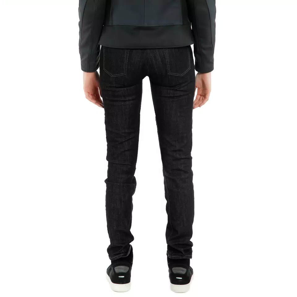 DENIM SLIM LADY TEX PANTS | BLACK | Dainese