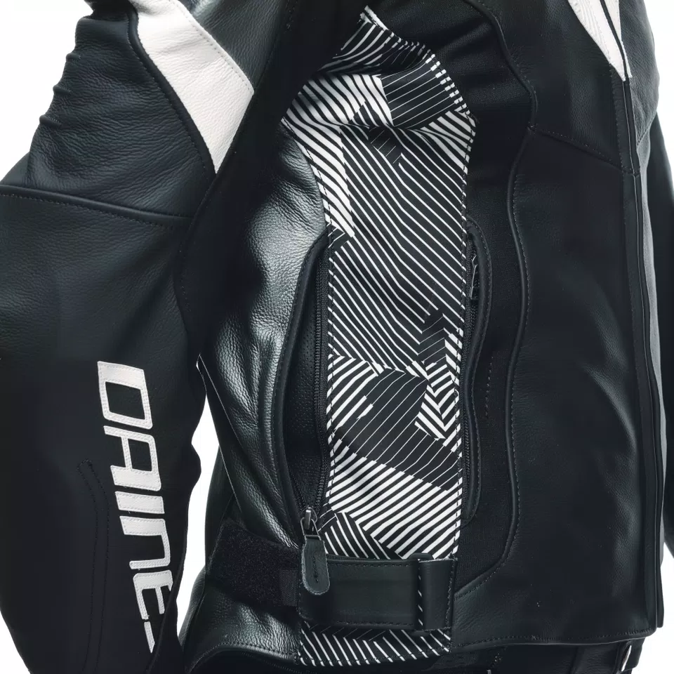 AVRO 5 LEATHER JACKET - BLACK/WHITE/ANTHRACITE - 11