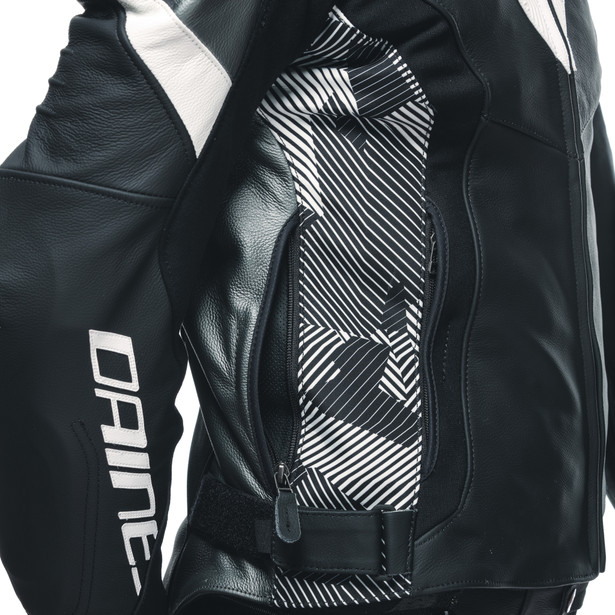 avro-5-giacca-moto-in-pelle-uomo-black-white-anthracite image number 10