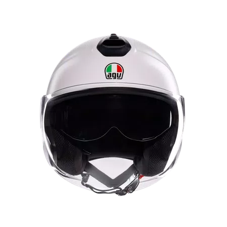 ETERES CAPOLIVERI MATT WHITE/ITALY - MOTORBIKE OPEN FACE HELMET E2206 -  - 2