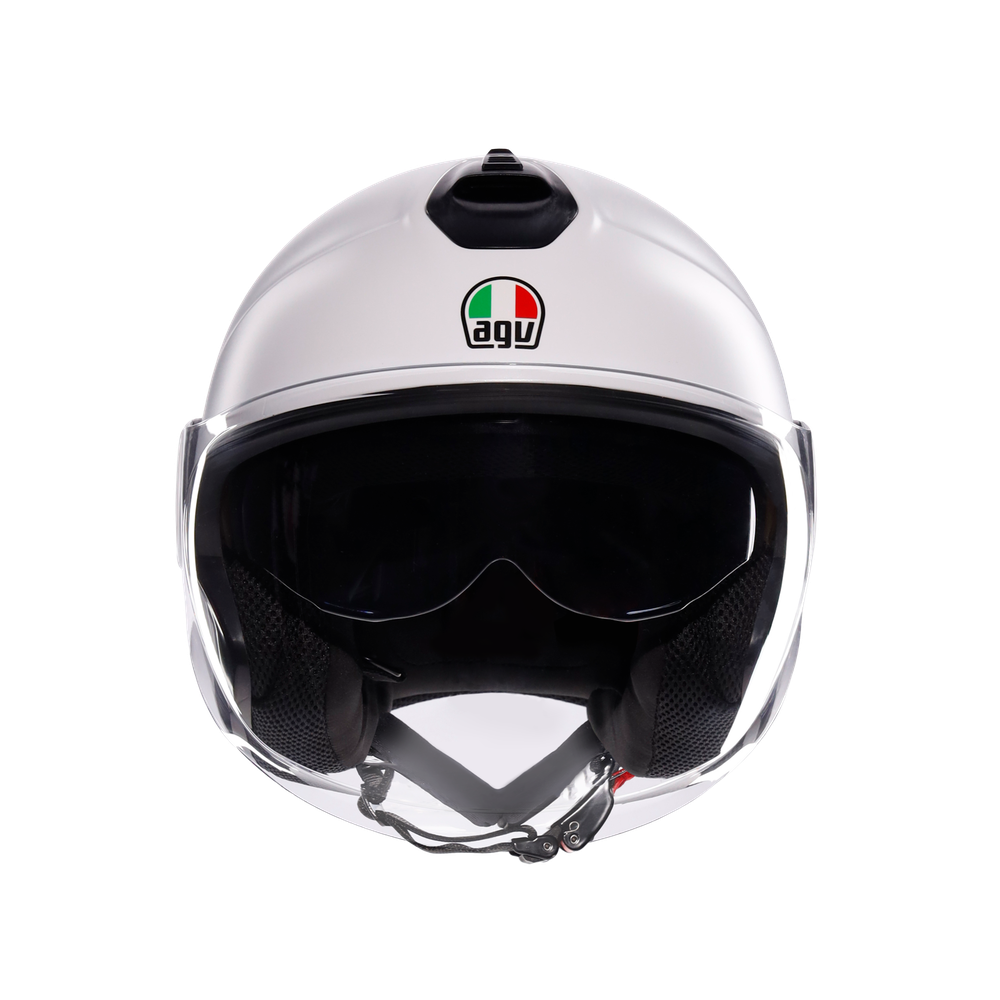 eteres-capoliveri-matt-white-italy-motorbike-open-face-helmet-e2206 image number 1