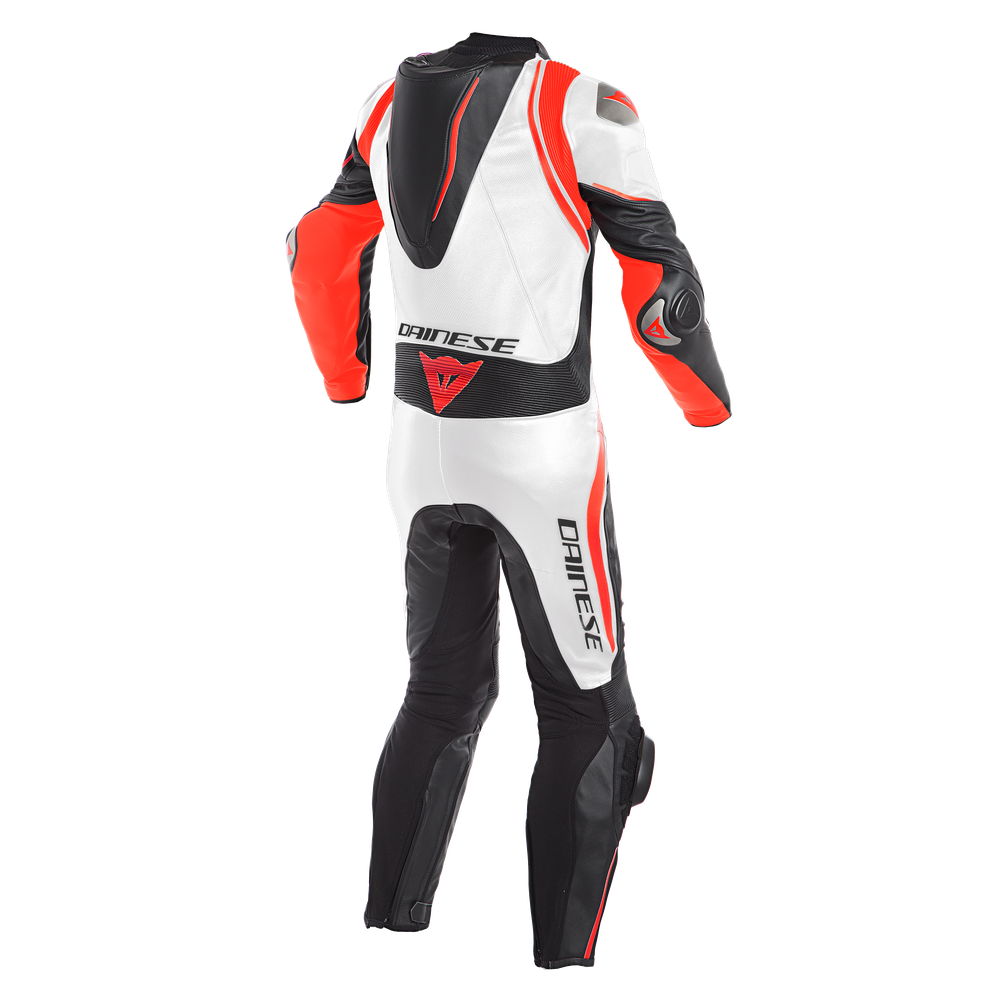 laguna-seca-4-1pc-perf-leather-suit-black-white-fluo-red image number 1