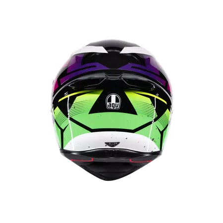 K1 S PUNKPULSE BLACK/PURPLE/LIME - MOTORBIKE FULL FACE HELMET E2206 -  - 5