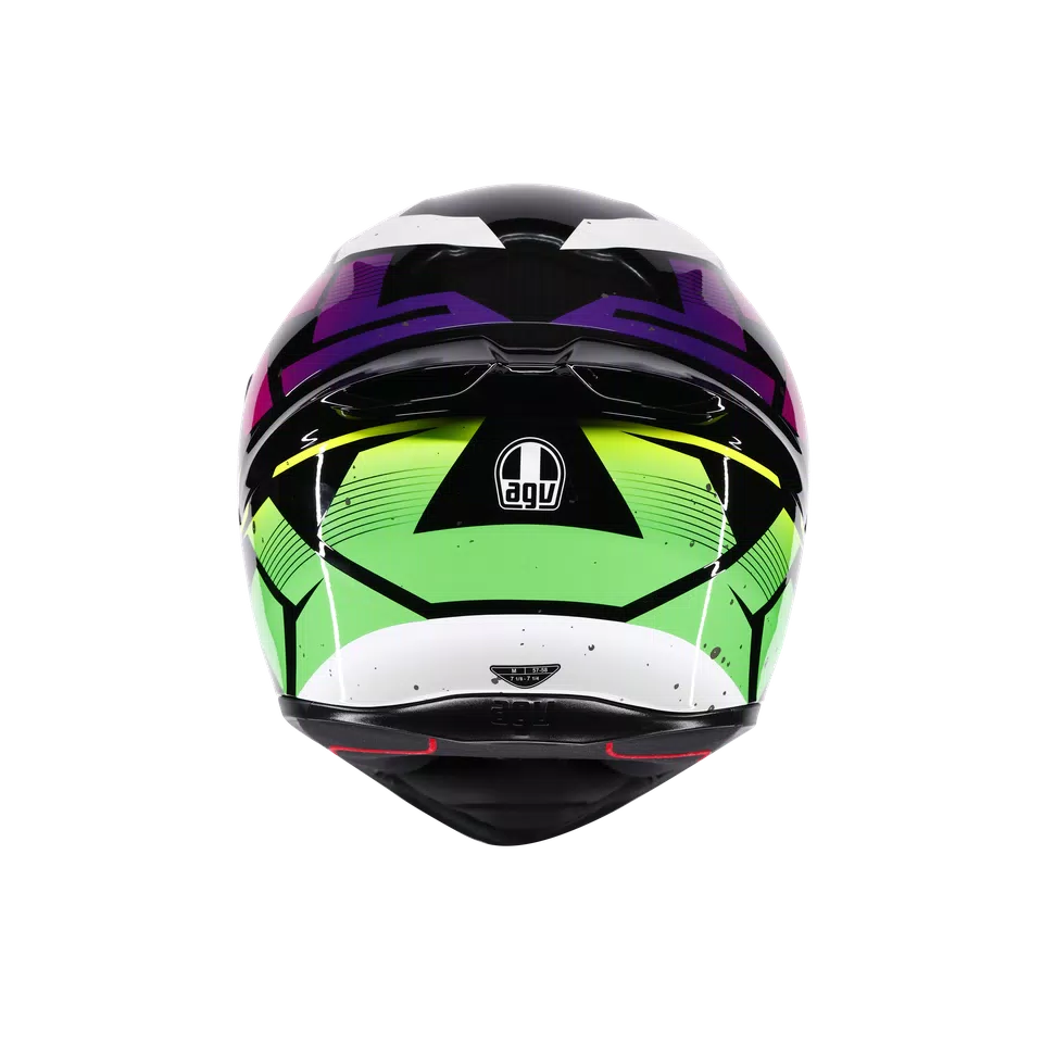 K1 S PUNKPULSE BLACK/PURPLE/LIME - MOTORBIKE FULL FACE HELMET E2206 -  - 5