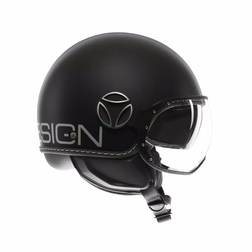 MOMODESIGN FGTR EVO MATT BLACK / SILVER - JET HELMET WITH DUAL VISOR E2206 -  - 3