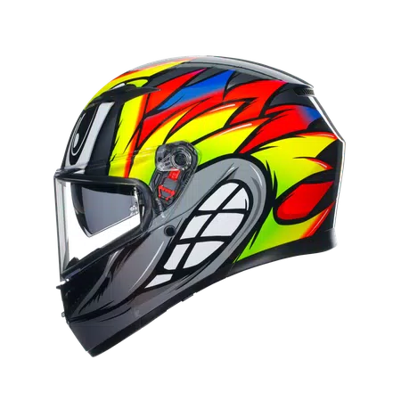 K3 BIRDY 2.0 GREY/YELLOW/RED - CASCO MOTO INTEGRAL E2206 -  - 4