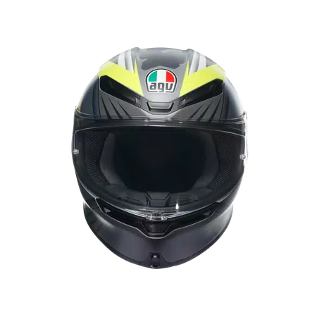K6 S EXCITE MATT CAMO/YELLOW FLUO - MOTORBIKE FULL FACE HELMET E2206 -  - 2