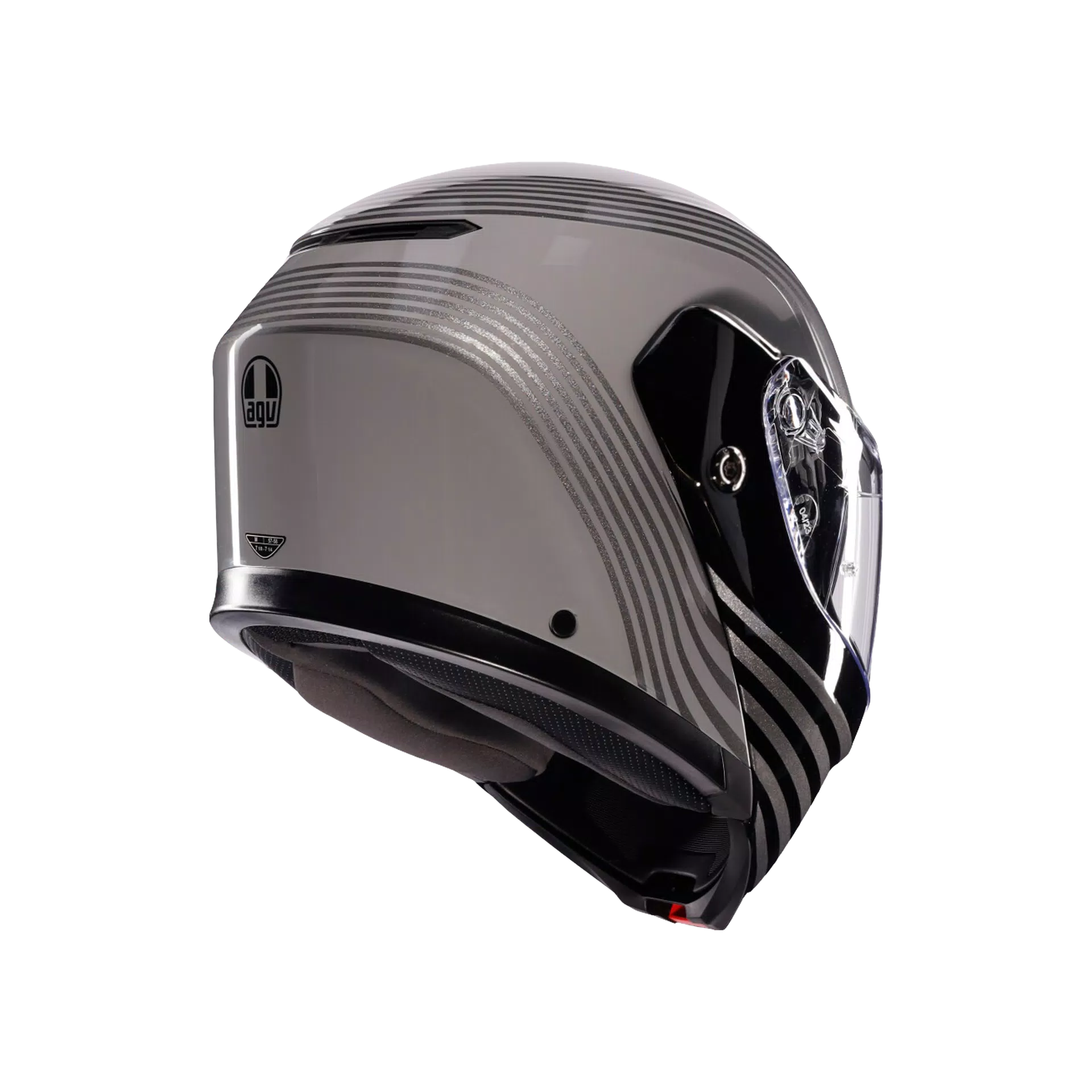 STREETMODULAR ISEO GREY/BLACK - MOTORBIKE FLIP UP HELMET E2206