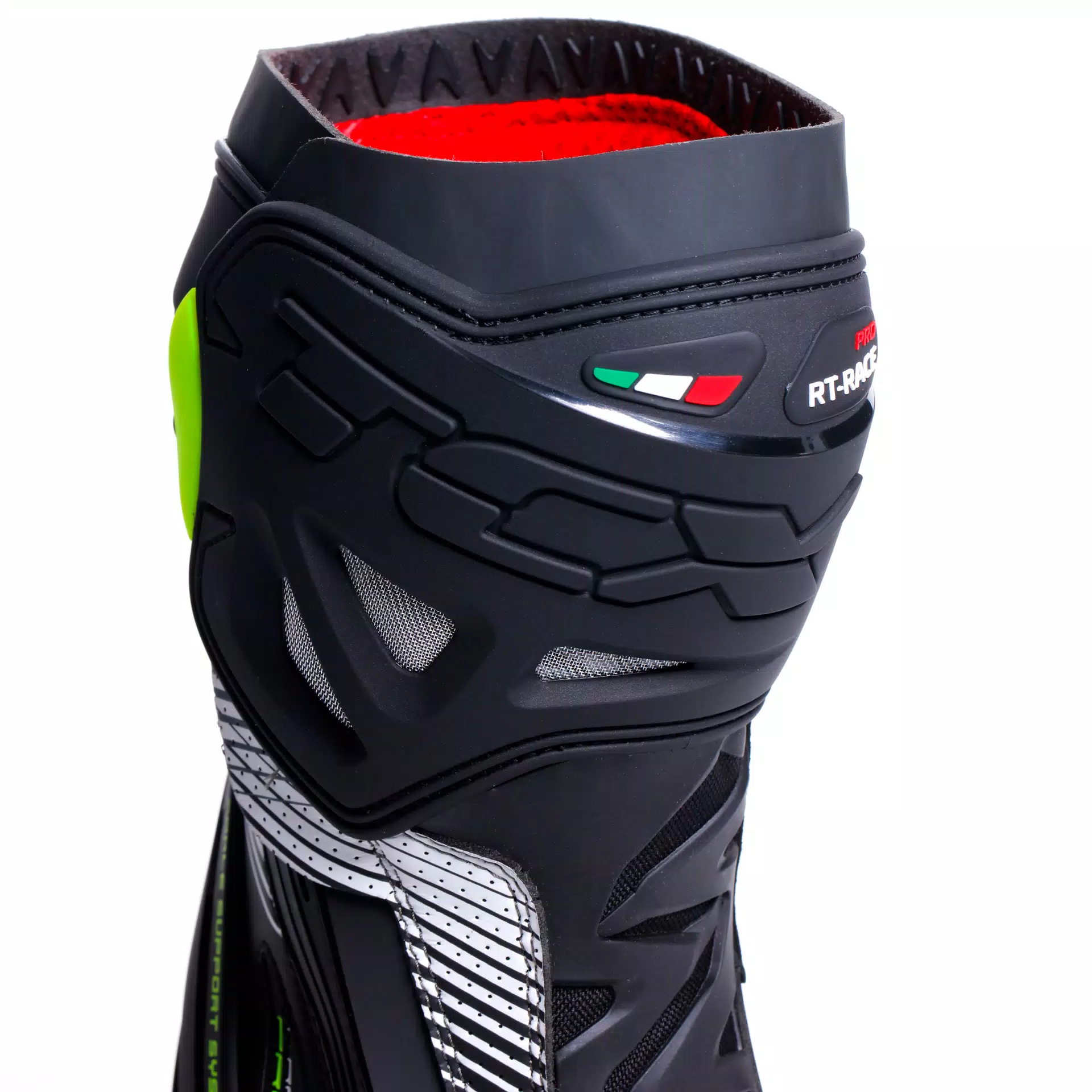 RT-RACE PRO AIR MEN'S MOTORCYCLE RACING BOOTS - BLACK/WHITE/GREY