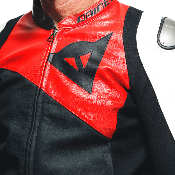 sportiva-giacca-moto-in-pelle-uomo-black-matt-lava-red-white image number 9