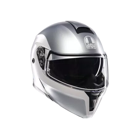 STREETMODULAR LEVICO MATT DOUBLE LIGHT GREY - MOTORBIKE FLIP UP HELMET E2206 -  - 1