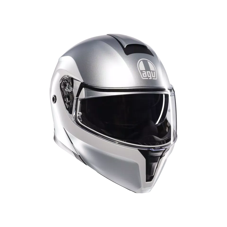 STREETMODULAR LEVICO MATT DOUBLE LIGHT GREY - MOTORBIKE FLIP UP HELMET E2206 -  - 1