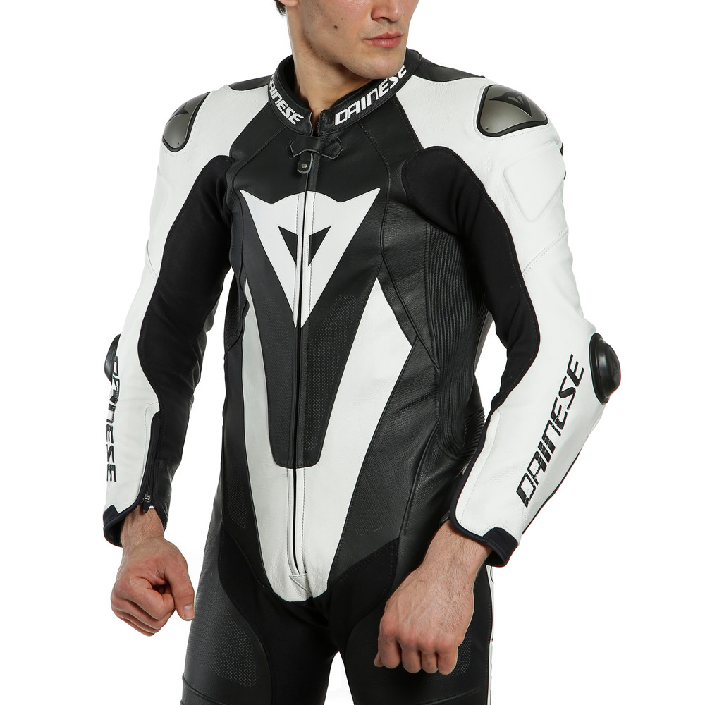 laguna-seca-5-combinaison-moto-racing-en-cuir-une-pi-ce-homme-black-white image number 4