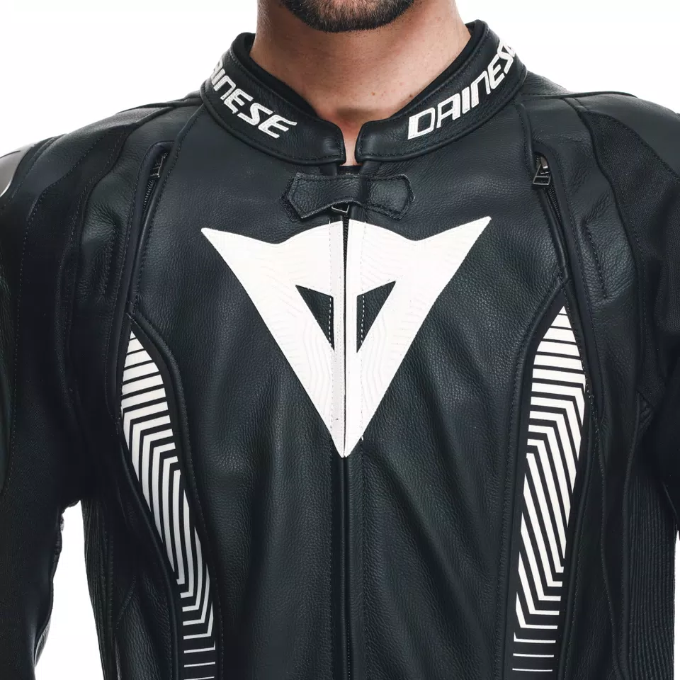 LAGUNA SECA 5 - TUTA MOTO DIVISIBILE IN PELLE UOMO - BLACK/BLACK/WHITE - 9