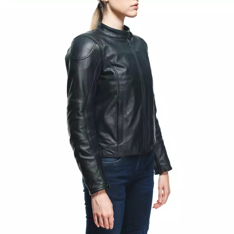 ELECTRA - GIACCA MOTO IN PELLE DONNA - BLACK - 11