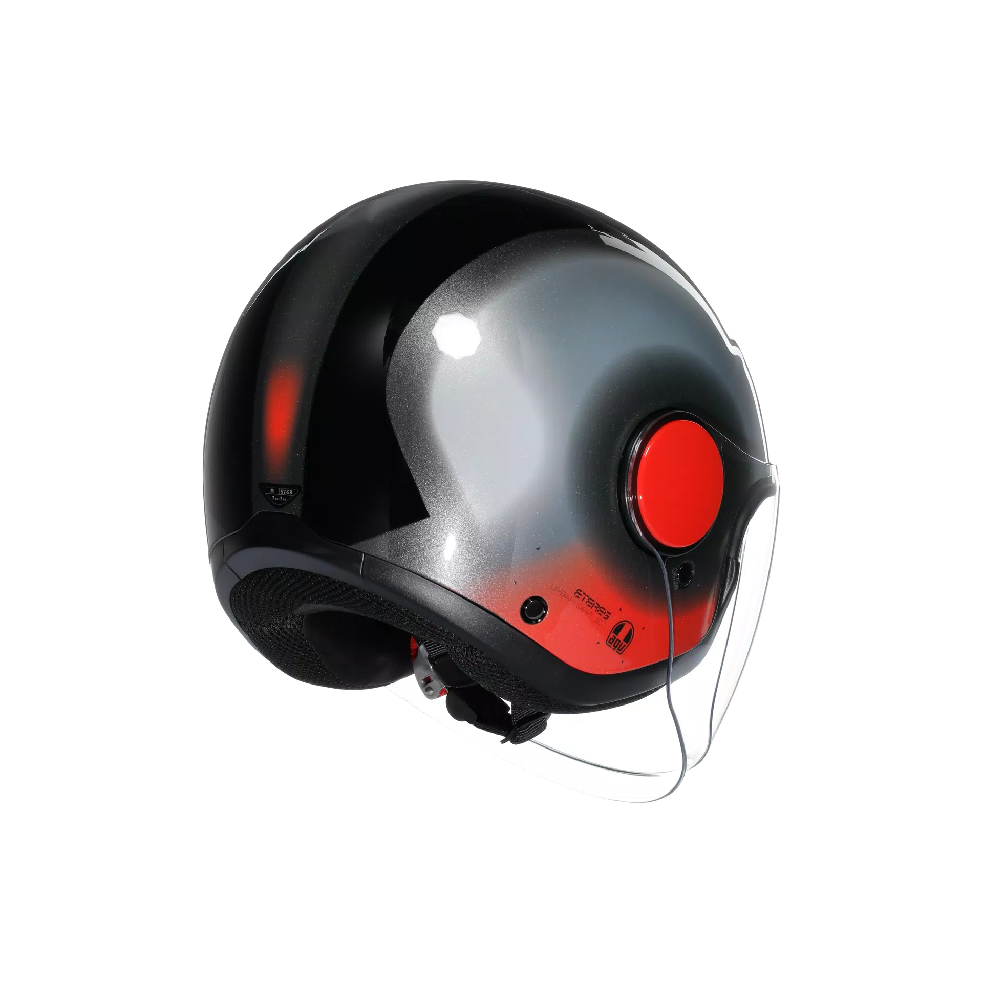 ETERES AGV E2206 - LEVANTO BLACK/SILVER/RED