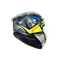 K6 S JOAN BLACK/BLUE/YELLOW - MOTORBIKE FULL FACE HELMET E2206