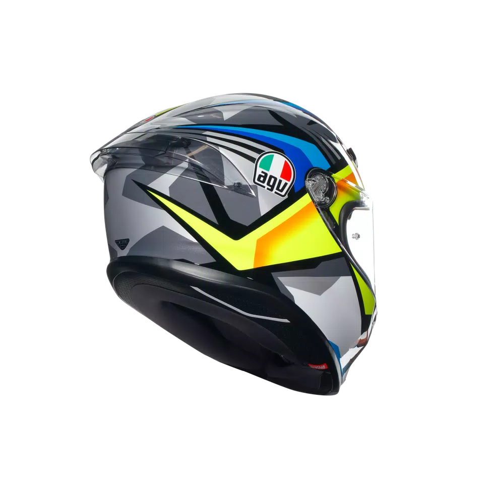K6 S JOAN BLACK/BLUE/YELLOW - MOTORBIKE FULL FACE HELMET E2206 -  - 6