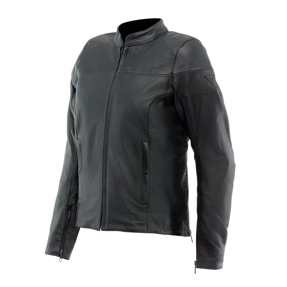 ITINERE - WOMEN'S MOTORCYCLE LEATHER JACKET - BLACK - 1