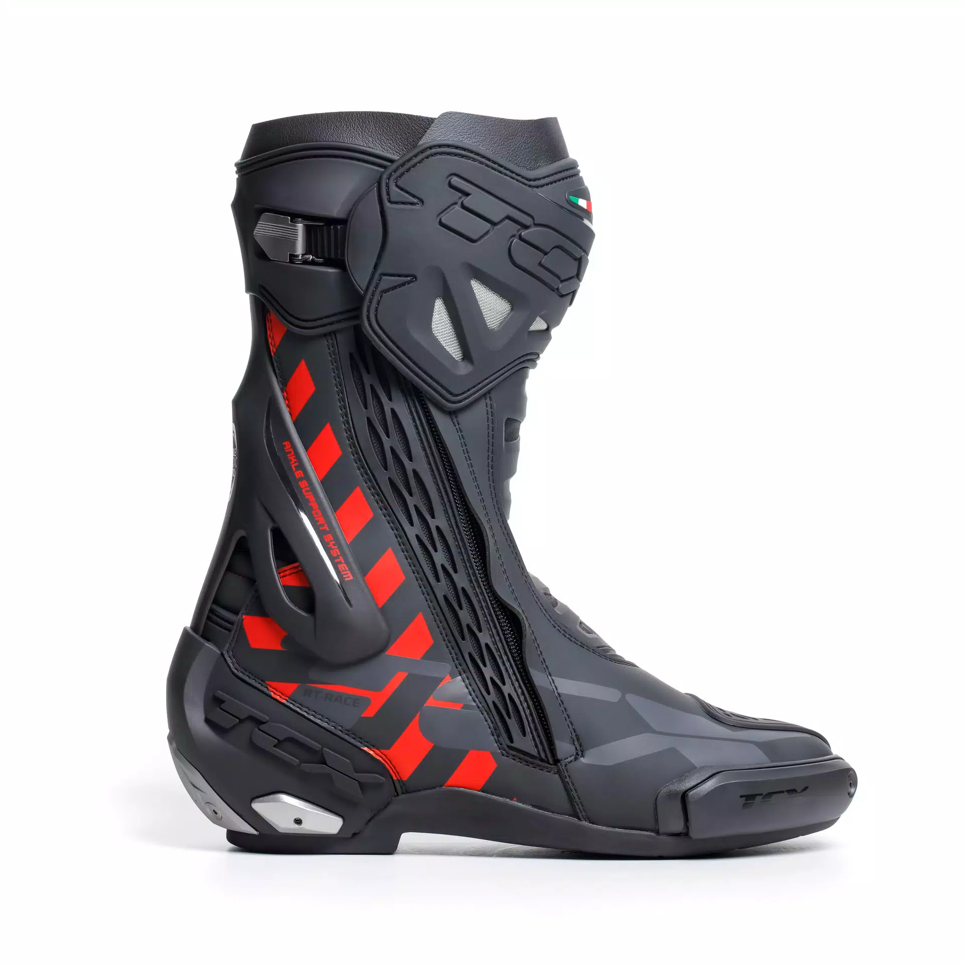 RT-RACE MOTORRADSTIEFEL HERREN - SCHWARZ/ROT