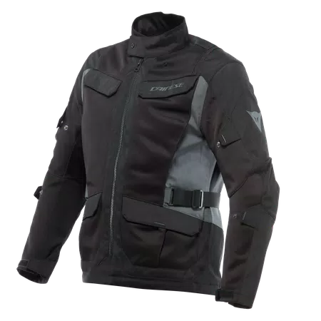 DESERT TEX - MEN'S TOURING SUMMER MOTORCYCLE JACKET IN FABRIC - BLACK/BLACK/EBONY - 1