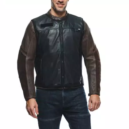 SMART JACKET LEATHER - MEN'S MOTORCYCLE LEATHER VEST WITH INTEGRATED AIRBAG - BLACK - 5