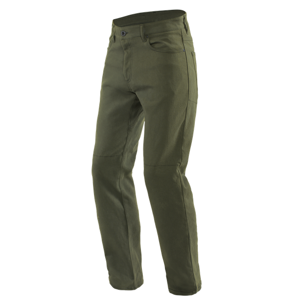 casual-regular-pantaloni-moto-in-tessuto-uomo-olive image number 0
