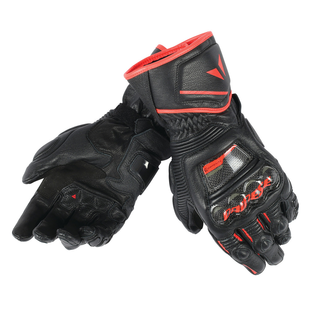 druid-d1-long-gloves-black-black-fluo-red image number 0