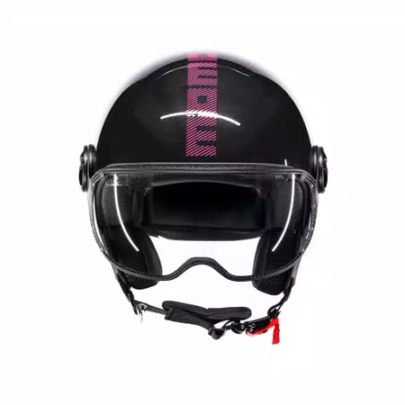 MOMODESIGN FGTR CLASSIC STRIPES GLITTER/FUCSIA  - JET HELMET WITH VISOR E2206 -  - 2
