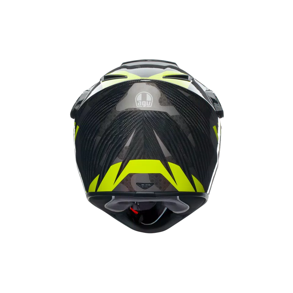 AX9 STEPPA CARBON/GREY/YELLOW FLUO - CASQUE MOTO INTÉGRAL E2206 -  - 5