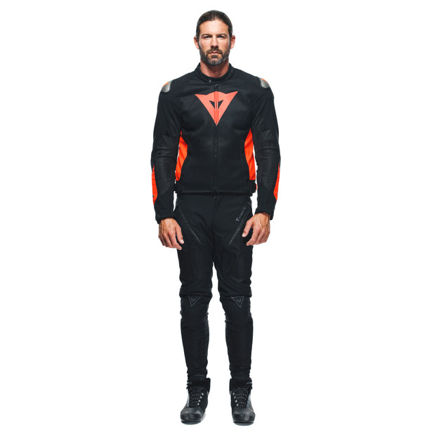 energyca-air-tex-giacca-moto-estiva-in-tessuto-uomo-black-fluo-red image number 2