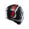 STREETMODULAR RESIA MATT GREY/SILVER/RED - CASQUE MOTO MODULAIRE E2206