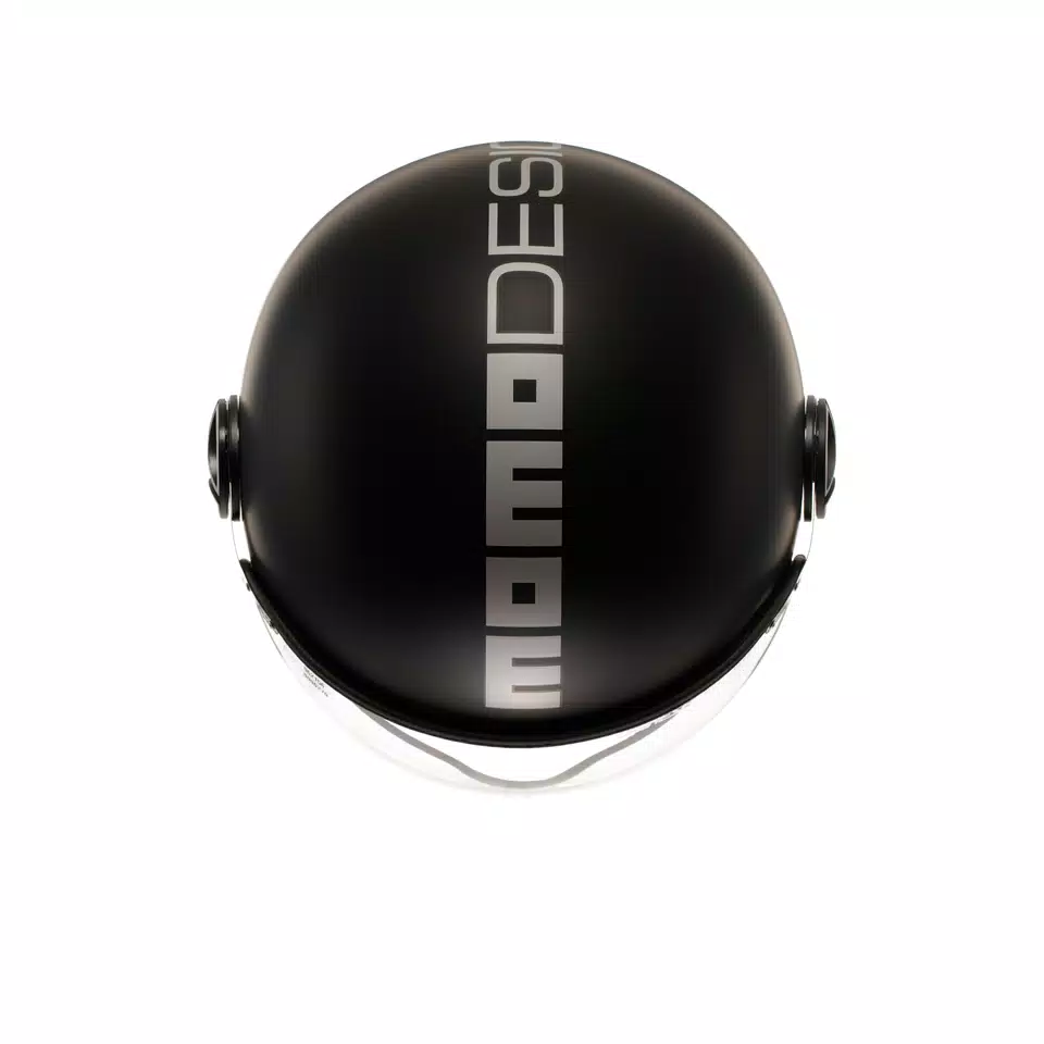 MOMODESIGN FGTR EVO MATT BLACK / SILVER - JET HELMET WITH DUAL VISOR E2206 -  - 6