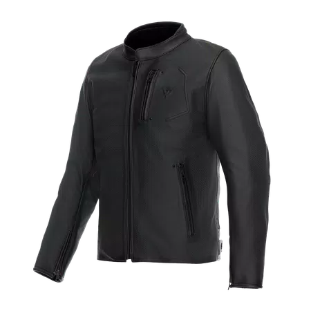 FULCRO QDF - HEREN GEPERFOREERD LEREN MOTORFIETS JAS - BLACK - 1