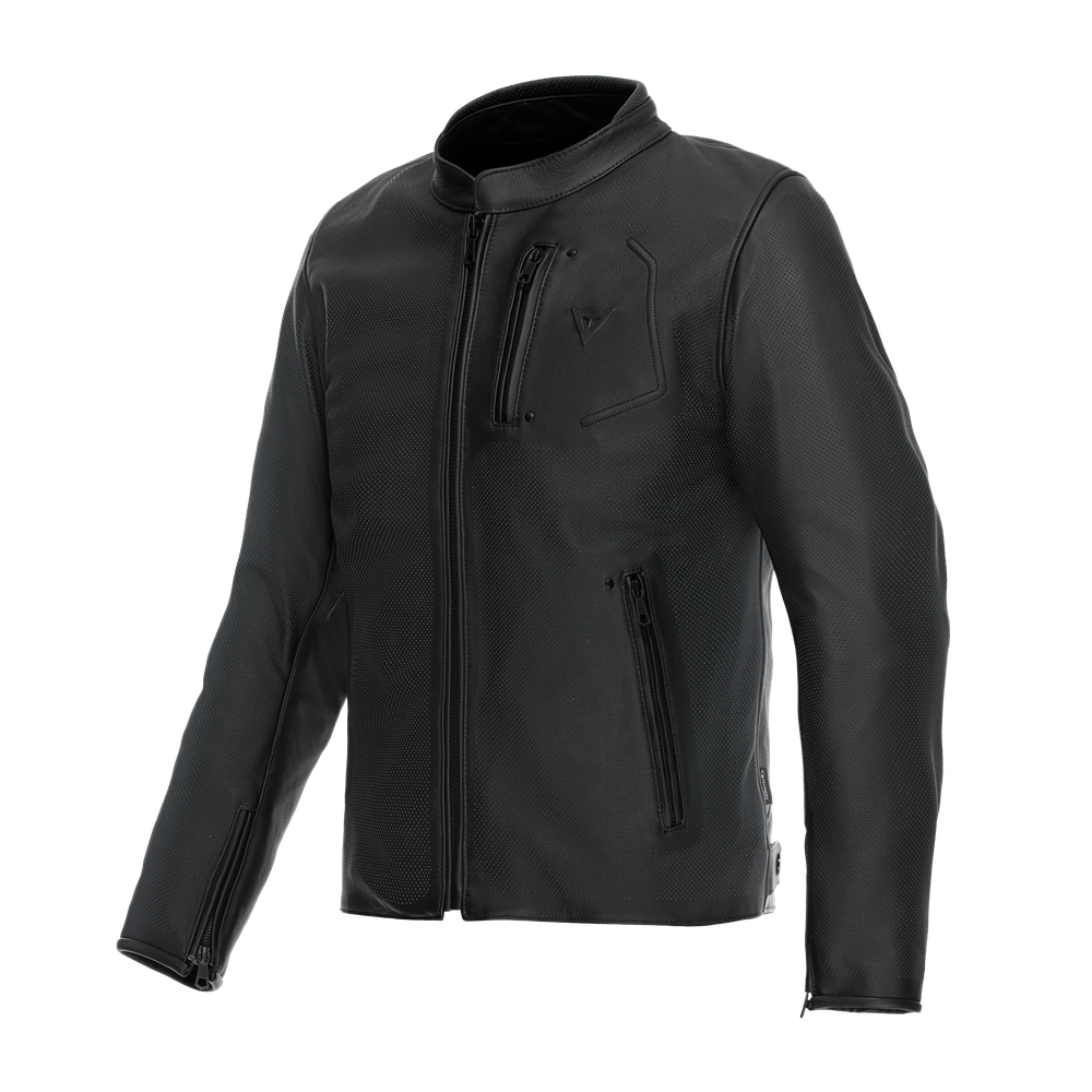 fulcro-qdf-cazadora-de-moto-de-piel-perforada-hombre-black image number 0