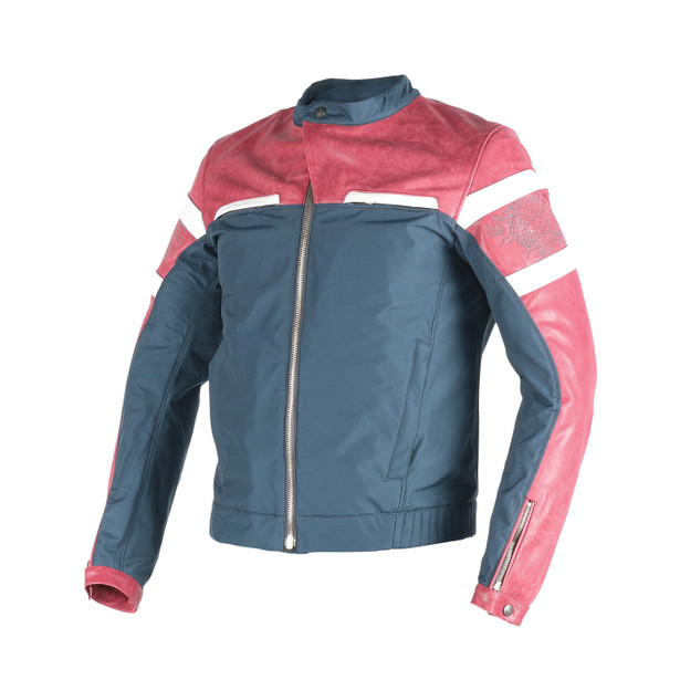 ZHEN YUN LEATHER-TEX JACKET CINO-BURGUNDY/QUING-GRAY/WHITE- Jackets