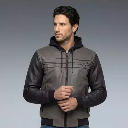 VINTEDGE - LEATHER MOTORCYCLE JACKET MEN - BLACK - 3