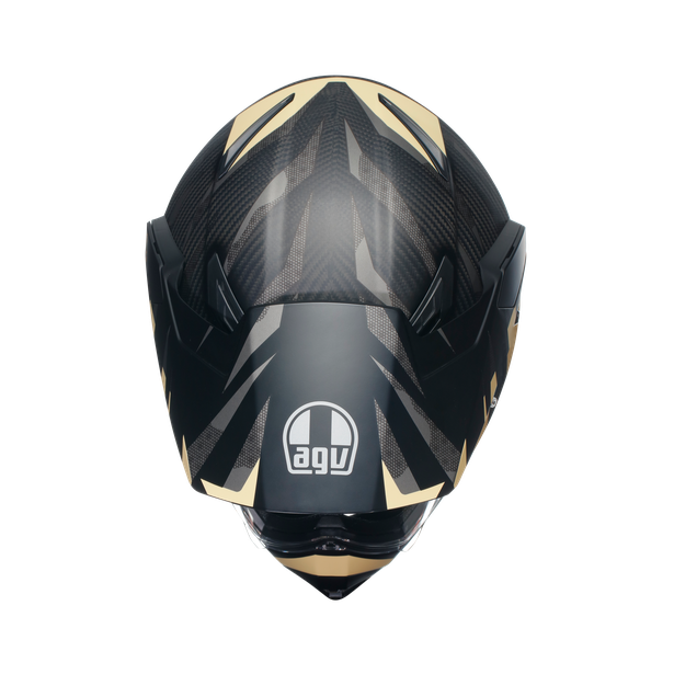 ax9-steppa-matt-carbon-grey-sand-motorbike-full-face-helmet-e2205 image number 6