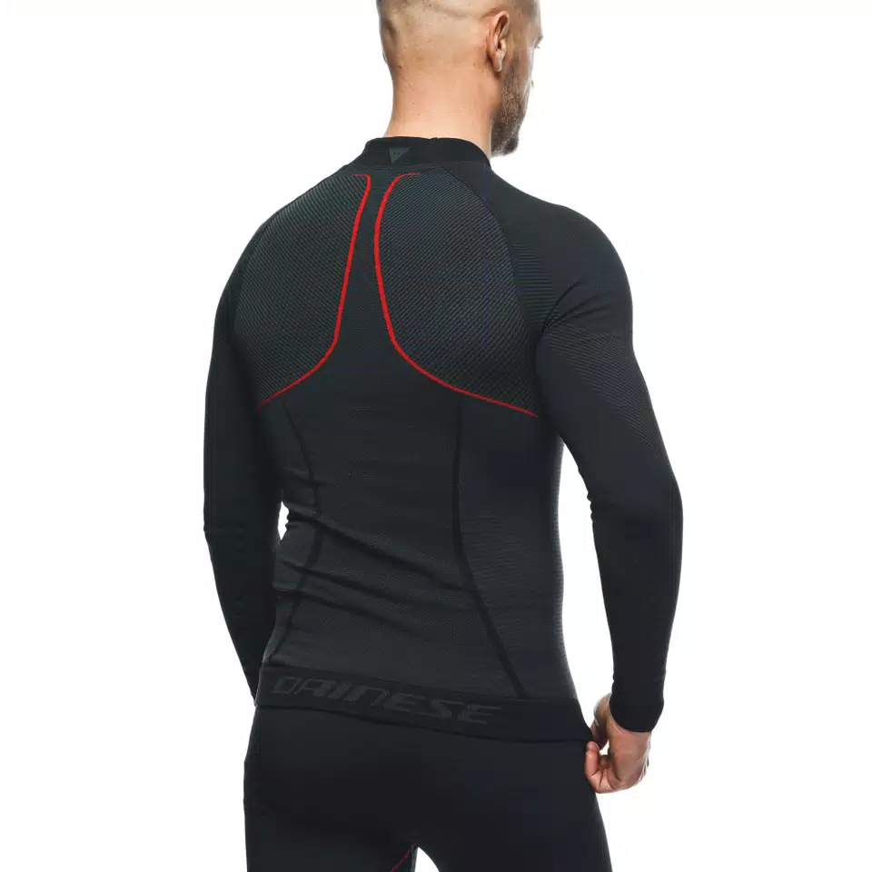 MEN'S MOTORCYCLE LONG-SLEEVE THERMAL TEE - BLACK/RED - 7